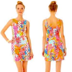 Lilly Pulitzer Ember Fishing for Compliments shift dress size 4; FREE SHIPPING
